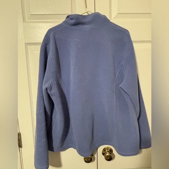 LL BEAN PERIWINKLE PURPLE QUARTER SNAP FLEECE PULLOVER JACKET COAT VINTAGE Sz XL - Picture 4 of 4